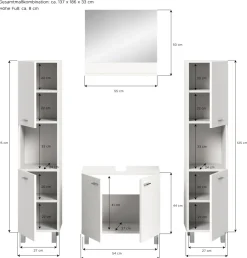 Salle de bains combinée 4 éléments SEBETA
