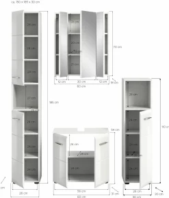 Salle de bains combinée 4 éléments BONGA