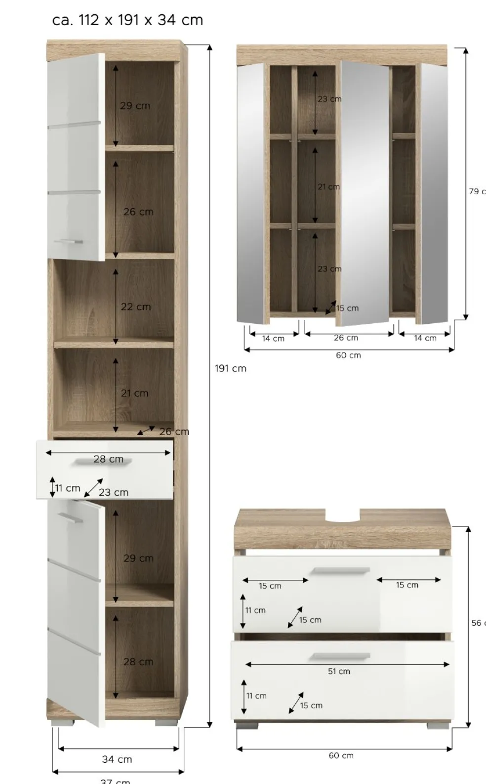 Salle de bains combinée GIMBI