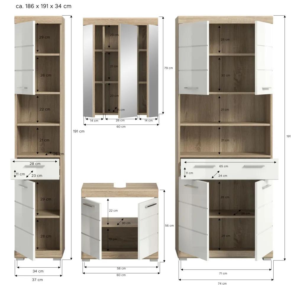 Salle de bains combinée GIMBI