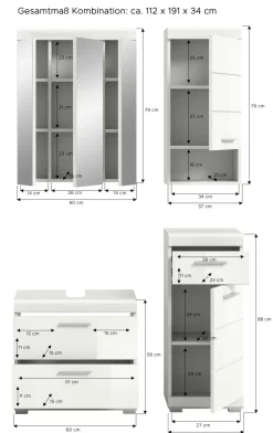 Salle de bains combinée SEWULA