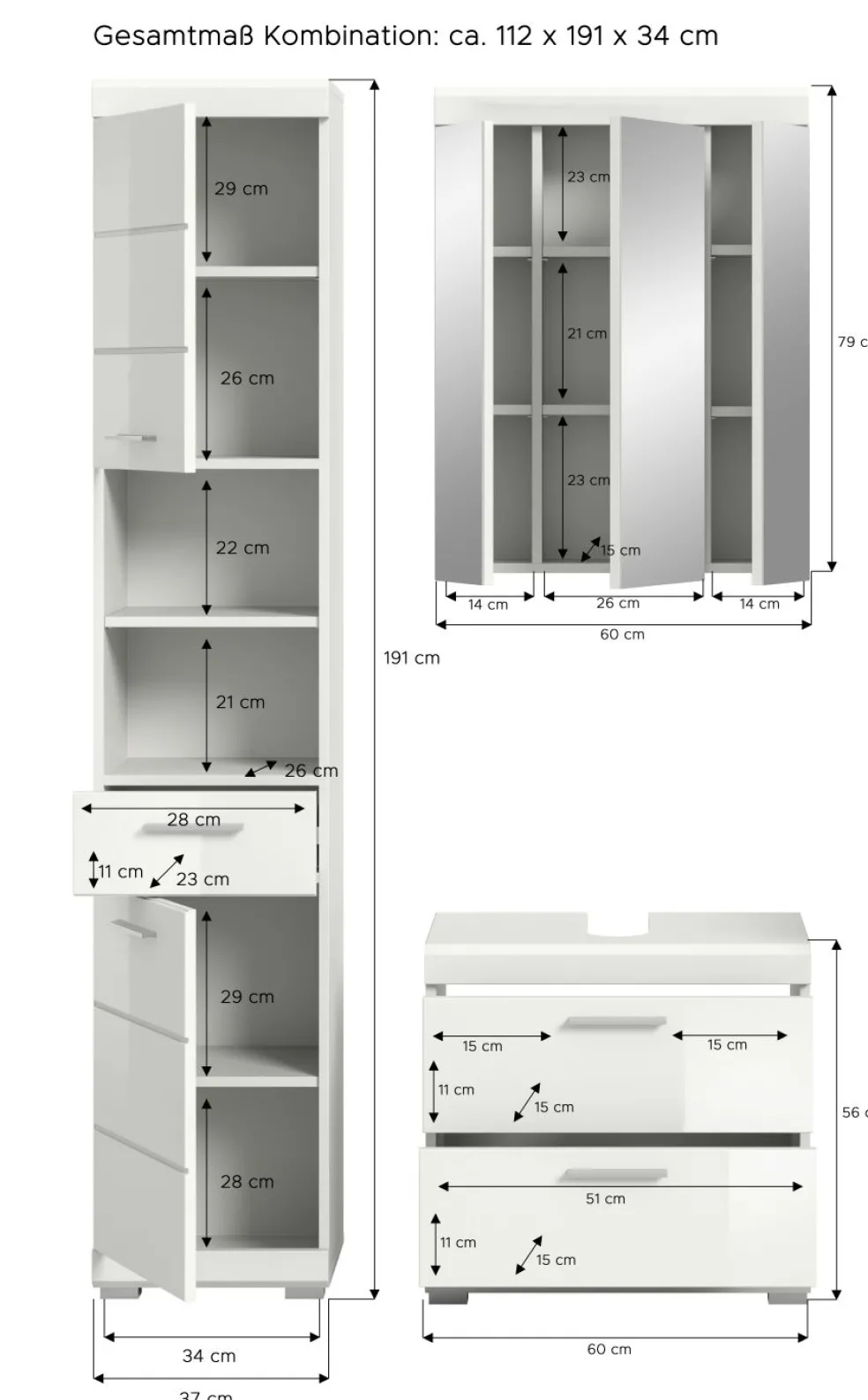 Salle de bains combinée SEWULA