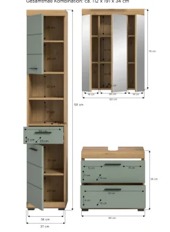 Salle de bains combinée SEWULA