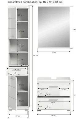 Salle de bains combinée SEWULA