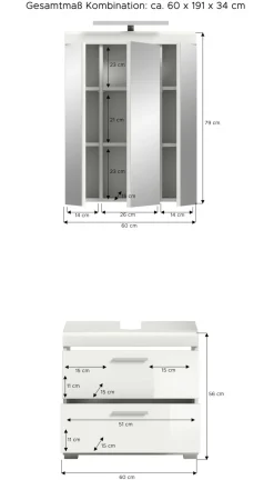 Salle de bains combinée SEWULA