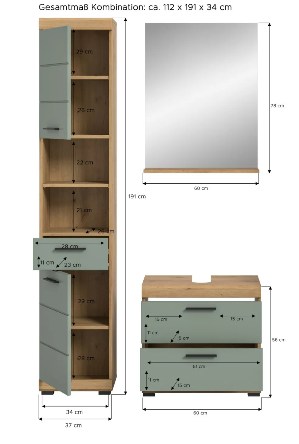 Salle de bains combinée SEWULA