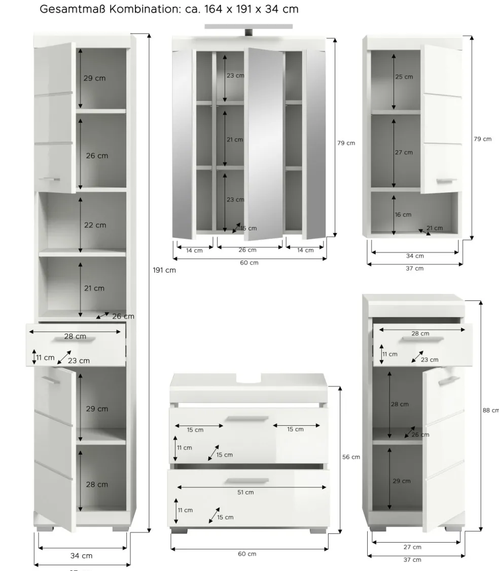 Salle de bains combinée SEWULA