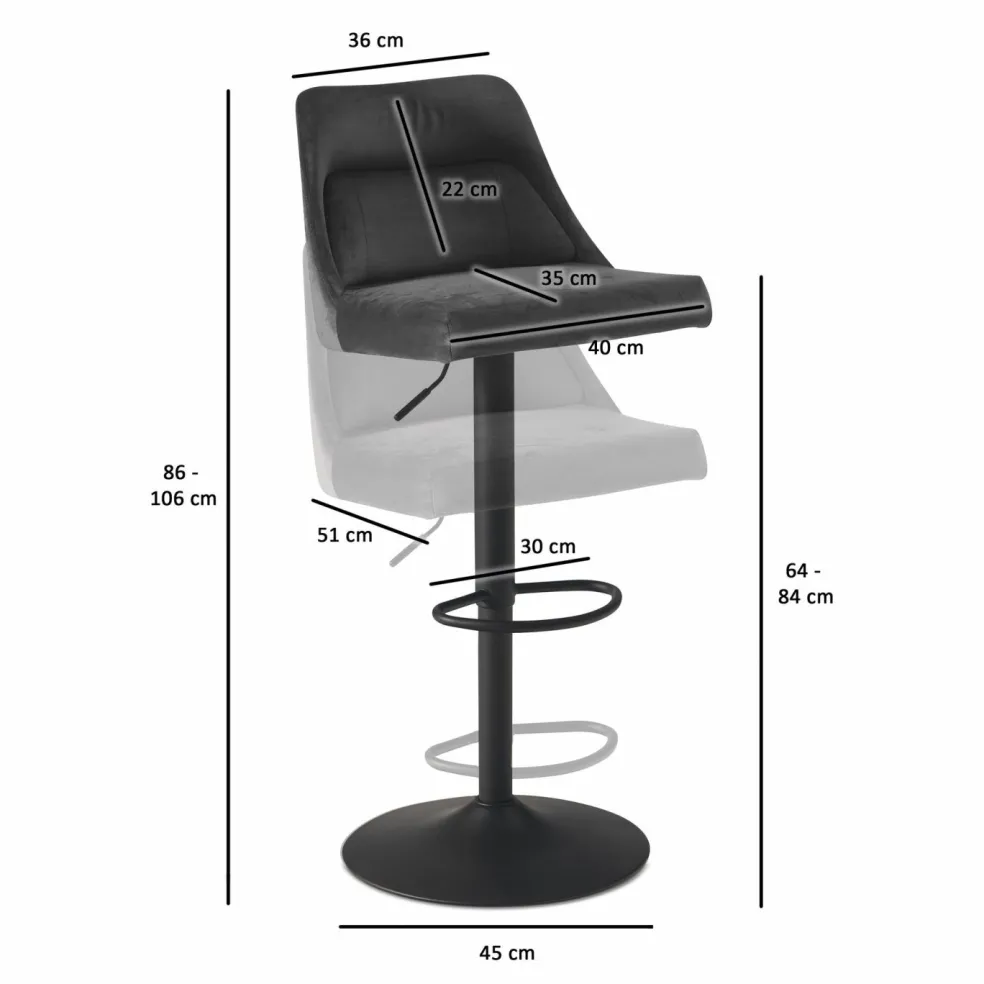 Tabouret de bar WOHNLING