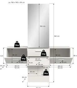 Vestiaire combiné 3 éléments VAGA