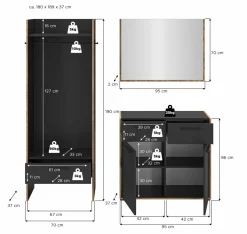 Vestiaire combiné 3 éléments BUENO