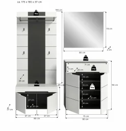 Vestiaire combiné 4 éléments GOBA