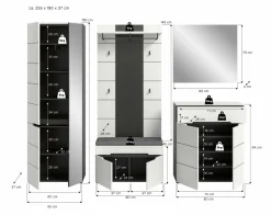 Vestiaire combiné 6 éléments GOBA