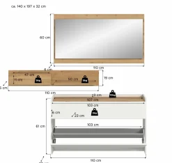 Vestiaire combiné 3 éléments DRIVE