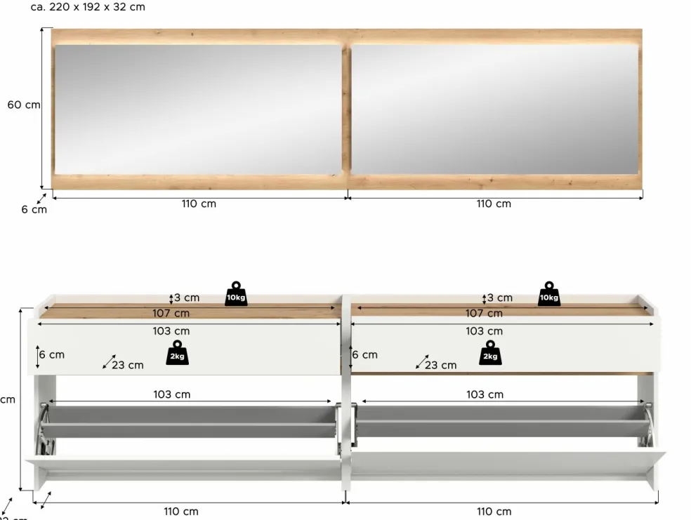 Vestiaire combiné 6 éléments DRIVE