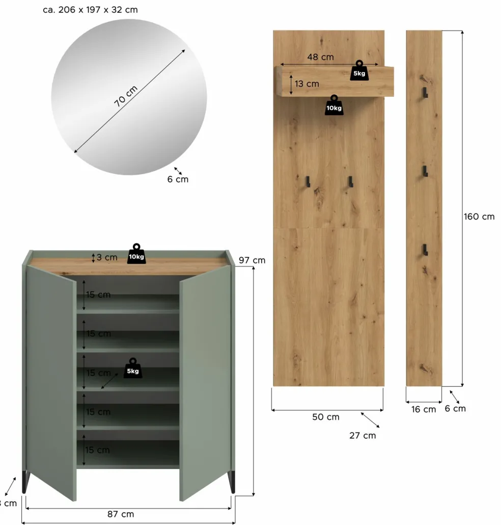 Vestiaire combiné 4 éléments DRIVE