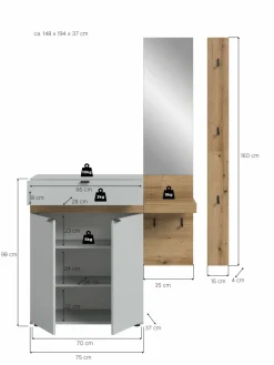 Vestiaire combiné 3 éléments NARO