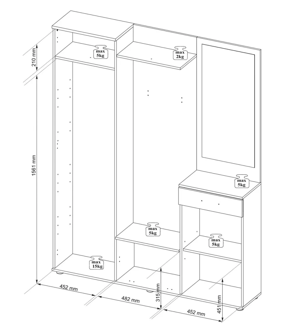 Vestiaire compact JENS
